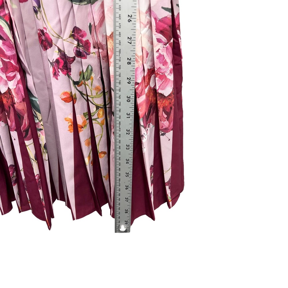 Ted Baker Serenity Contrast Pleated Floral Print Dress - Picture 10 of 10